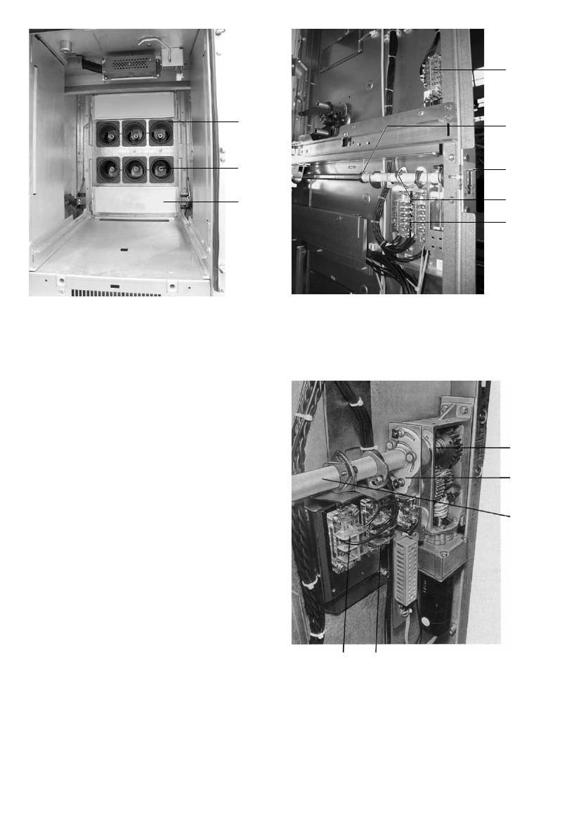 11.3 5 14.1 4.1 14.2 12.2 14.3 11.4 Fig 184: Kavelcell med borttagen kassettbrytare/kontaktor och öppna avskärmare (shutters) 4.1 Huvudkontakter 5 Genomföringar 12.