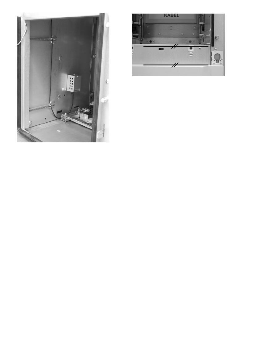 Fig 87: Korrekt position av dörren till kabelcellen.
