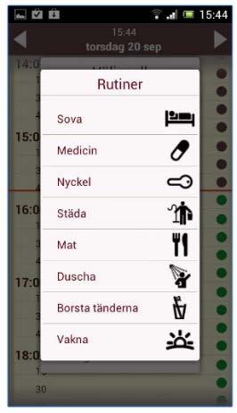 Möjlighet till förpåminnelse och upprepa händelse.