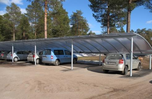 Arvidsjaur MATERIAL YTBEHANDLING MATERIAL GRUNDLÄGGNING Carport KNM ARVIDSJAUR Stålprofiler. Varmförzinkat.