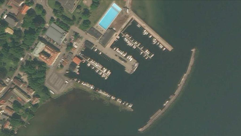 Sjökort, hamnområde Hjo.