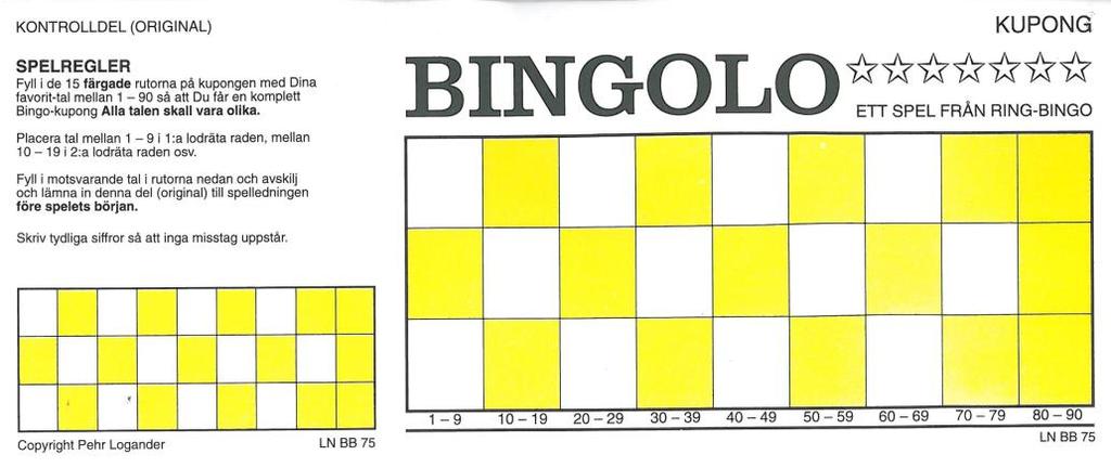 Bingolo 786821 Bingolo, med tilltryck Plast Bingo Beskrivning Free Play