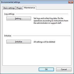 Log settings (Logginställningar) Skärmen Log settings (Logginställningar) öppnas när man klickar på knappen