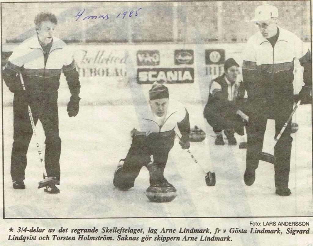 1985 segrade Lag Lindmark Skellefteå CK med Arne Lindmark Skip, Gösta Lindmark, Sigvard Lindqvist och Torsten Holmström.