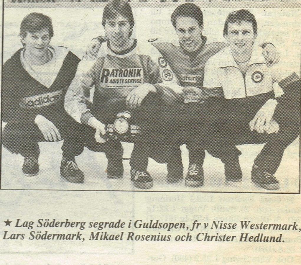 1986 segrade lag Söderberg Skellefteå CK, Lars Söderberg Skip, Mikael Rosenius, Nisse