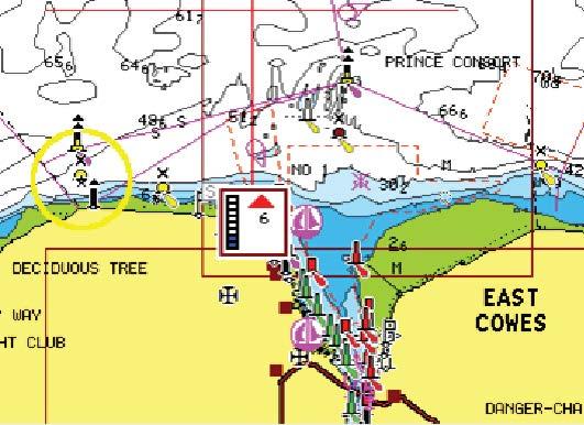 Visningsalternativ för Navionics Skuggning på sjökort Med skuggning läggs terränginformation till på sjökortet.