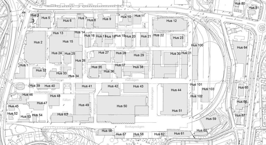 Sida 23 (127) Sedan samrådet har stadsbyggnadskontoret besökt alla de sju gulklassade byggnader som i programförslaget föreslagits bevaras helt eller delvis för att översiktligt bedöma skick och