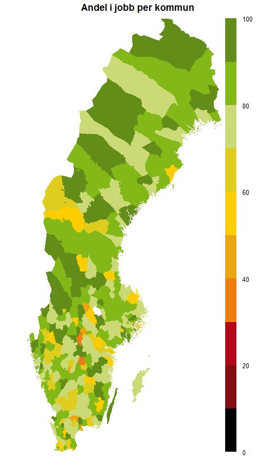 Deltagare från norra och mellersta Sverige får i större utsträckning ett