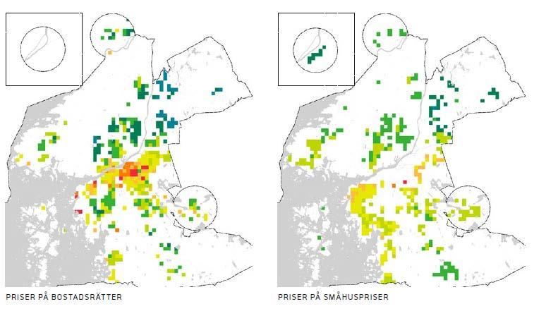 STOR VARIATION AV BOSTADSPRISER I GÖTEBORGSREGIONEN Bostadsrättspriser MEDELPRIS 64000-79000