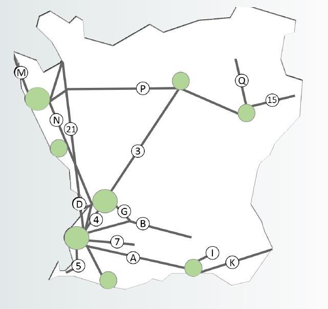 2. Vilka stråk har störst potential att bidra till att nå de mål om färdmedelsfördelning 1. N Helsingborg/Ängelholm-Malmö inkl Söderåsbanan 2. P Helsingborg Kristianstad 3.