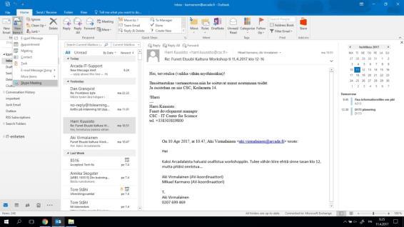 de inte har Skype installerat på sin egen dator. Eleven klickar då på länken som läraren har skickat till deras email, som tar dem till föreläsningen. (pcmag. 20