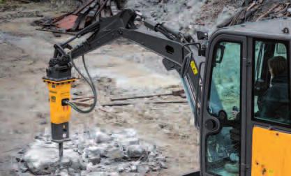 Denna kompakta grävmaskin kan användas på fler olika arbetsplatser med minskad risk för skador och samtidigt som du får större flexibilitet och hållbarhet.