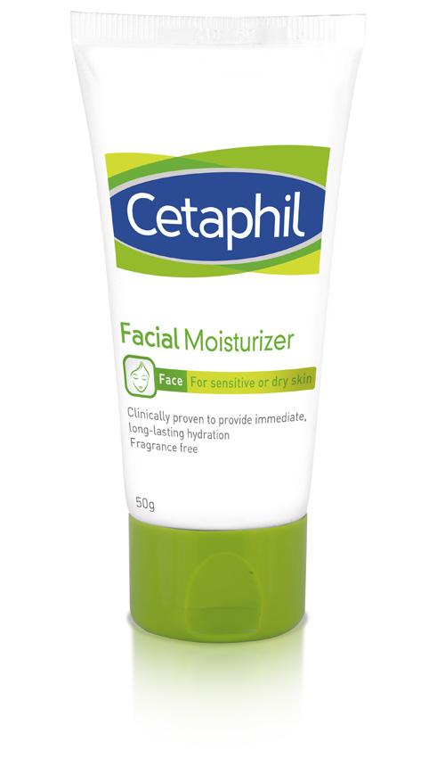 Kan användas med eller utan vatten och löser effektivt upp smuts och make-up. Cetaphil Facial Moisturizer (50 g) Verkar direkt och ger huden lång, bestående återfuktning.