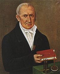 Alessandro Giuseppe Antonio Anastasio Volta, född 1745 italiensk greve och