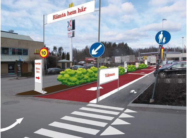 Hemköps upphämtningslösningar Drive Thru-lösning In store-lösning 1. Anländer till butik med bil 2.