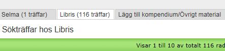 Skapa/Lägg till artikel Artiklar som redan finns inlagda i Selma och Libris kan sökas fram och läggas till enligt avsnittet Lägg till bok/tidskrift ovan.