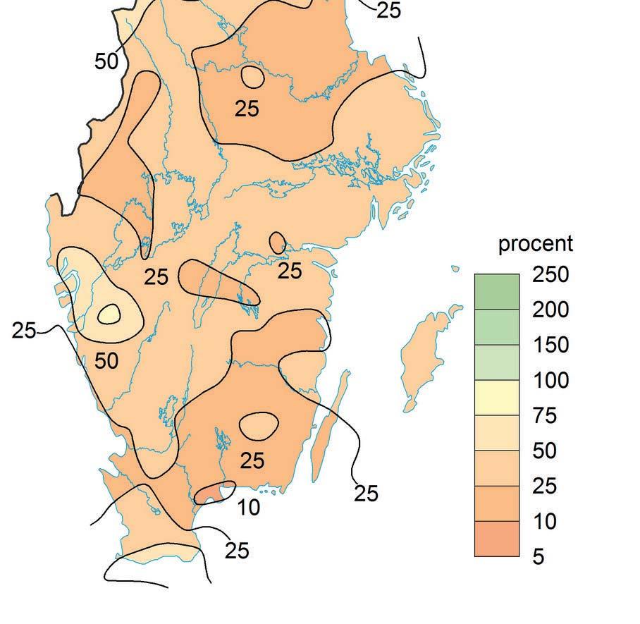 AVVIKELSE MEDELTEMPERATUR SEPTEMBER MÅNAD Temperatur September var en väldigt varm månad med mycket stora temperaturöverskott.