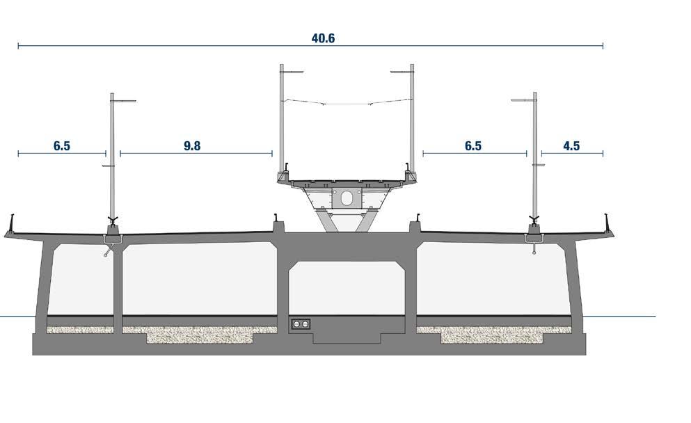 Broramp Södra älvstranden Kollektivbron och Arpeggio landar på rampen. Framtida kvarter byggs mot bron.