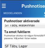 Förbrukningslarm som pushnotiser För att få ytterligare