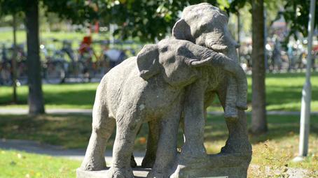 På sin nuvarande plats i Västerhaninge.