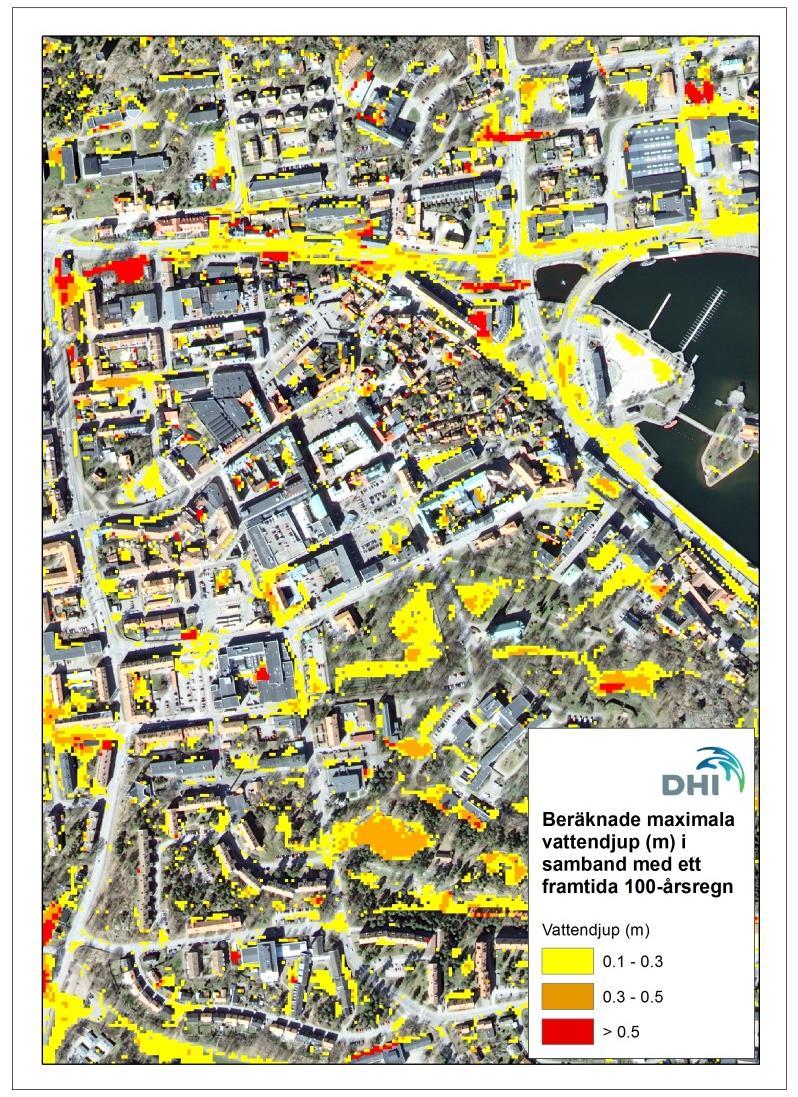 Skyfallsanalys Oskarshamn Utredning av marköversvämning vid extrema