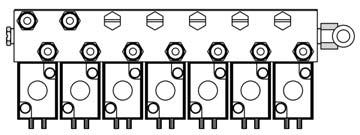 Systemdrift RoboMix Färgstation Doseringsventil B styrknapp Doseringsventil A styrknapp TI12655a Väggmonterad färgstation J1 F1 F2 Matning Fiberoptik CAN J13 J12 CAN J3 Ventilstyrningar Dosering A