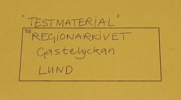 PAKETERA JOURNALMAPPAR Avslutat testmaterial ska skickas till Regionarkivet en gång i månaden. För att underlätta sorteringsarbetet på Regionarkivet ska detta ske vid månadsskiftet.