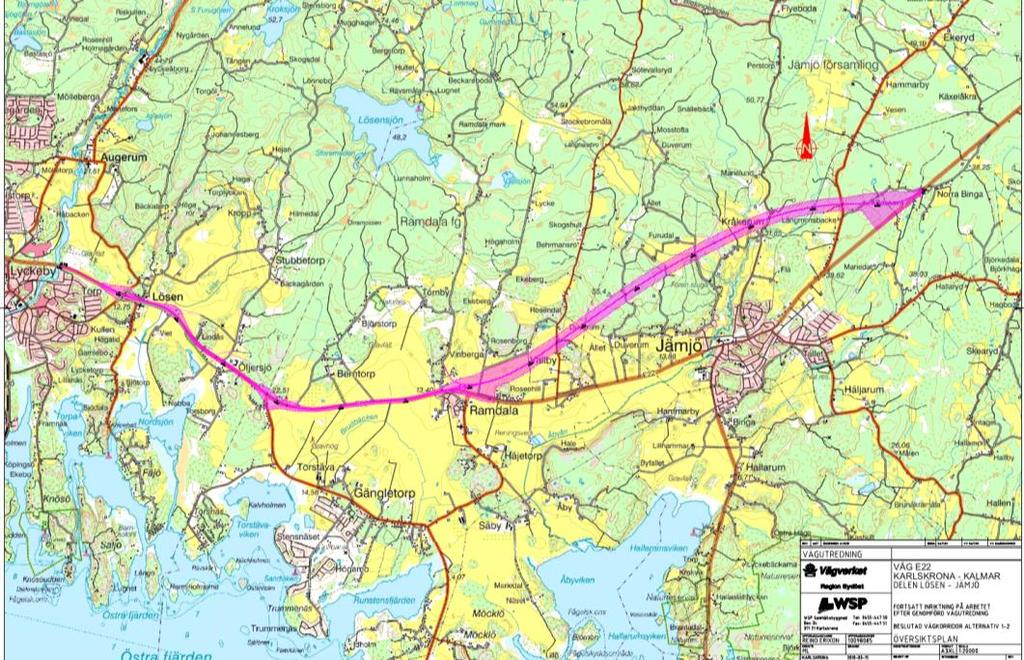 Längsta vägsträckningen av alla alternativ. Låg samhällsekonomisk lönsamhet p.g.a. den långa restiden på ny väg. 4.1.2.