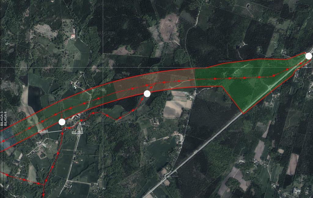 Kråkerum-Norra Binga, delområde 11-13, längdmätning 11/400-14/747 Sträckan Kråkerum-Norra Binga har delats in i 3 stycken delområden.