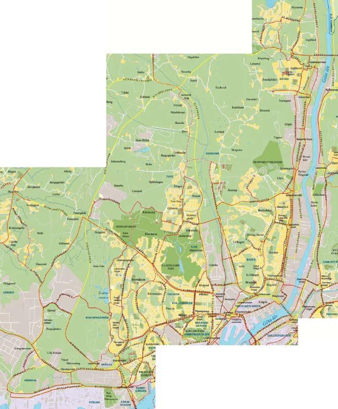 FÖRUTSÄTTNINGAR Gång- och cykeltrafik Hisingsleden ingår i sin hela sträckning i i Götebrogs övergripande cykelnät.