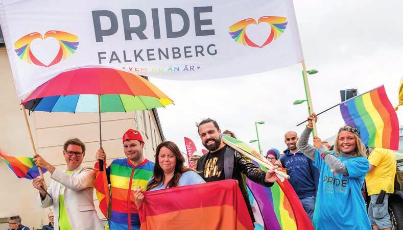 Amäl deltagade i parade om i är e grupp om mist 8 persoer. Mail: parade@pridefalkeberg.