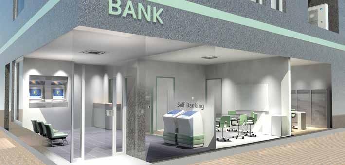 Tillämpningar Flexibilitet för olika fastigheter Banker & små kontor Vad du behöver komma ihåg: Daikins intelligenta styrenhet ger dig lokal styrning som kan begränsas