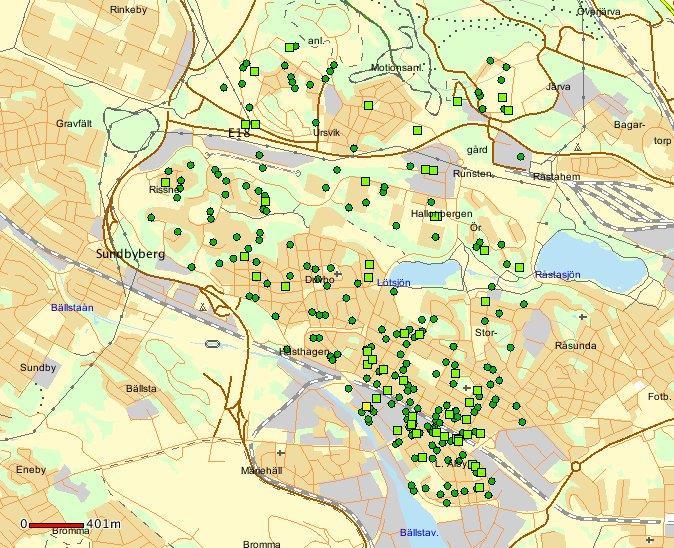 Stulna cyklar i Sundbyberg under hela 2016