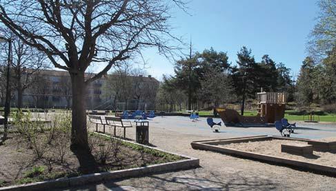 10. DALBOTTE /3,6 ha KVARTERSPARK Bandhagens skola T Stor park med många värden som vänder sig till flera olika målgrupper. Parken är svår att hitta.