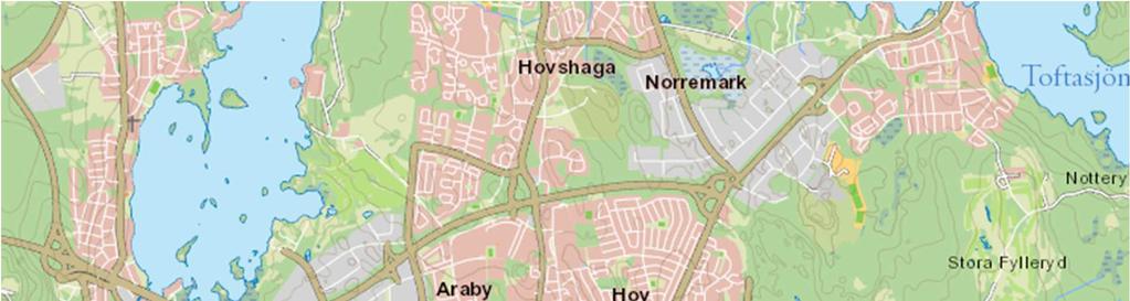 Bild: Översiktsbild, Torparängens läge i Växjö Detaljplan Detaljplanen antogs av byggnadsnämnden i december 2015 men är för närvarande överklagad till mark- och