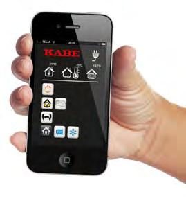 VÄLKOMMEN IN OCH PRATA KABE MED OSS! Fjärrstyr din KABE Smart D-systemet kan fjärrstyras via en app i din iphone eller Android.