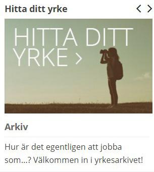 Det kommer ligga en puff på Studentums startsida där man kan klicka sig in i