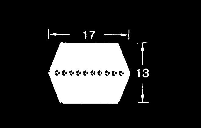 KLASSISKA KILREMMAR PROFIL C 008 Utvändig längd=invändig längd +88 mm Delningslängd=Invändig längd + mm Benämning Utv.lgd.