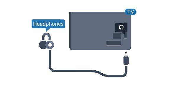 Ansluten 4.8 Använd HDMI 4 MHL-anslutningen på baksidan av TV:n för trådbunden anslutning. Hörlurar Du kan ansluta hörlurar till -anslutningen på baksidan av TV:n.