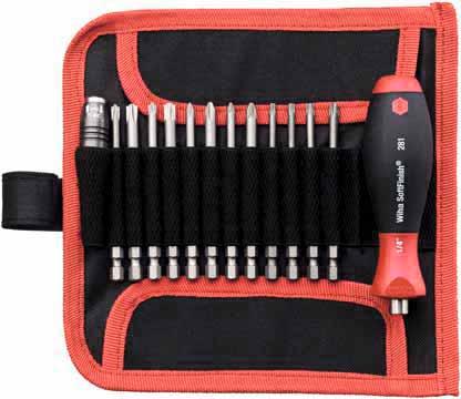 Ergonomiska skruvmejselhandtag Bits set 14 delar modell E 6,3 79187 T01 CentroFix SuperSlim bitshållare, modell E 6,3 7148 CS Ökar din effektivitet: Optimal åtkomst för djupt sittande skruvar tack