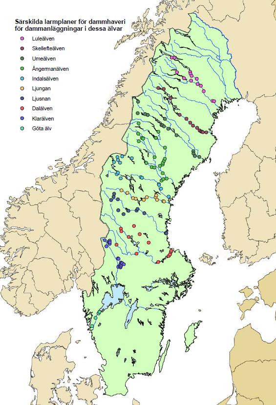 larmnumret. En dammägare kan på detta sätt säkerställa att alla företagets dammanläggningar hanteras på ett likartat sätt hos SOS Alarm.