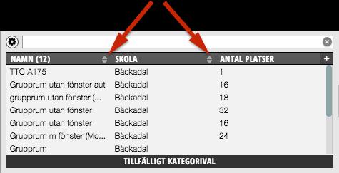 Välj något av alternativen som kommer fram när du håller muspekaren över ersätt kolumn : 4.