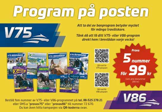 BODEN DISTANS AUTO TRIO 0 m : TVILLING VINNARE -åriga och äldre kallblodiga 00.00-00.000 kr. 0 m. Tillägg 0 m vid vunna 0.00 kr. Pris:.000-.00-.000-.00-.00-.00-(.00)-(.00) kr.