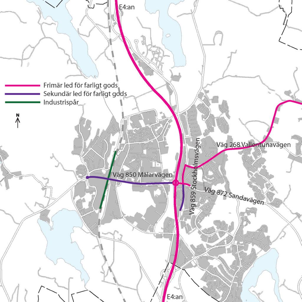 KOMPLETTERANDE VÄGNÄT FÖR UTRYCKNING OCH GODS- TRAFIKSLAG Nuläge För att samhället ska fungera krävs att stora delar av gatunätet går att trafikera med stora fordon.