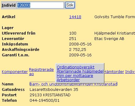 ex på 1260*, listas alla individer som börjar på 1260. Söker du istället på *7090, så listas alla individer som slutar på 7090. som slutar på 1260.