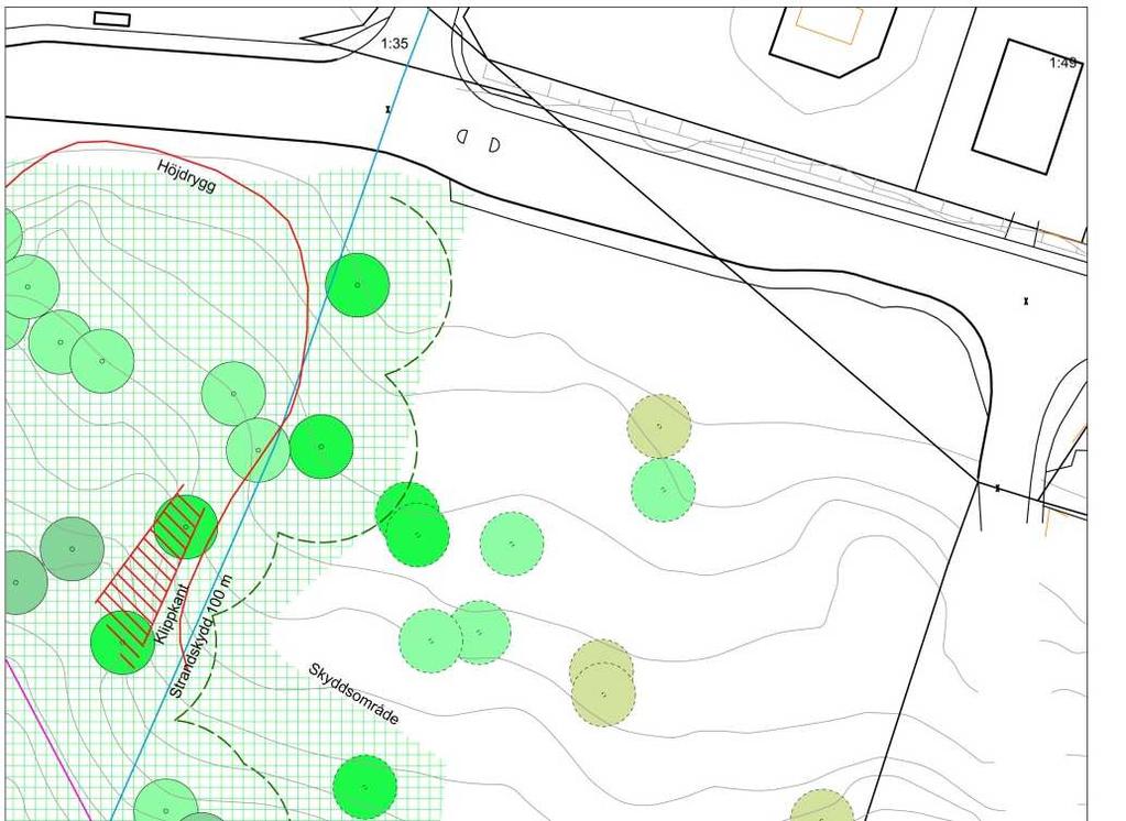 Sida 11 (13) Natur och rekreation Sociotopkartan, framtagen av Stadsbyggnadskontoret 2004, för södra Farsta anger att väster om området angränsar det till