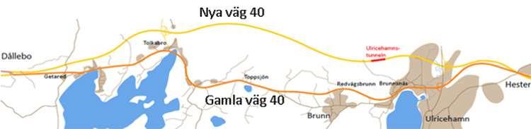 1 Inledning I denna rapport ska ett koncept för en vägbro över väg 40 vid Hössnamotet arbetas fram.