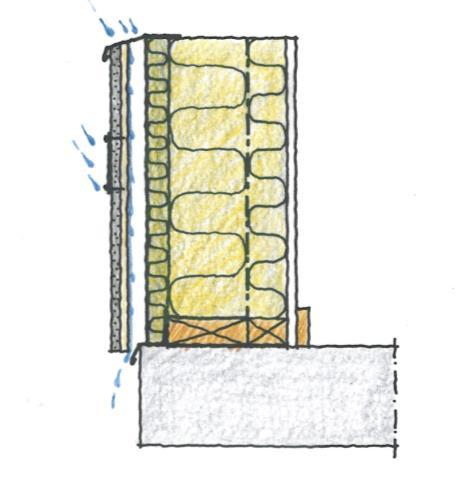 10 3 Vindskyddets funktion Klimatskalet hos en byggnad kan utformas med olika material såsom exempelvis tunga och massiva klimatskal respektive lätta klimatskal med luftgenomsläpplig isolering.