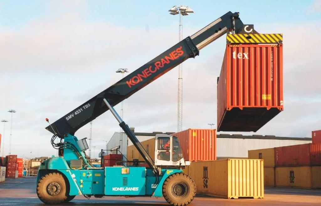 De används främst för lastning och lossning i hamnar och containerterminaler och tillhör klass C3A i enligt TLP10. Ytterligare en specialtruck som används för containerhantering är grensletruckarna.