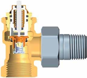 Konstruktion Eclipse 1. Kraftig returfjäder i kombination med hög hållkraft säkerställer att ventilen inte ändras över tiden 2. Anslutning IMI TA M30x1,5 för termostater och ställdon 3.